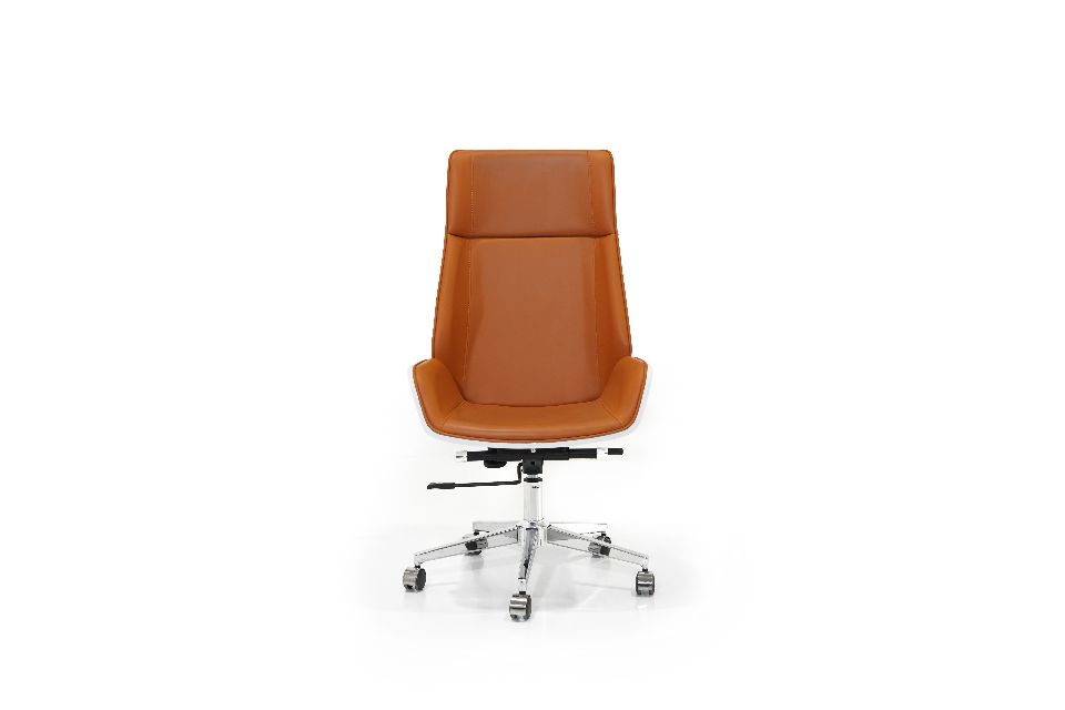 Swivel Executive Office Chair in Light Brown