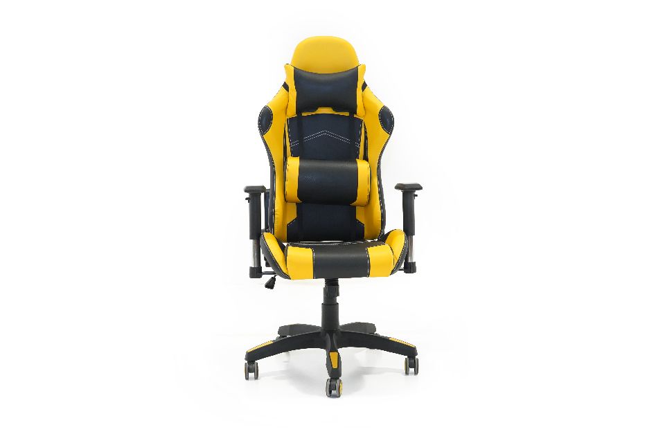 SPORT CHAIR-gaming chair in yellow & black with lumbar support