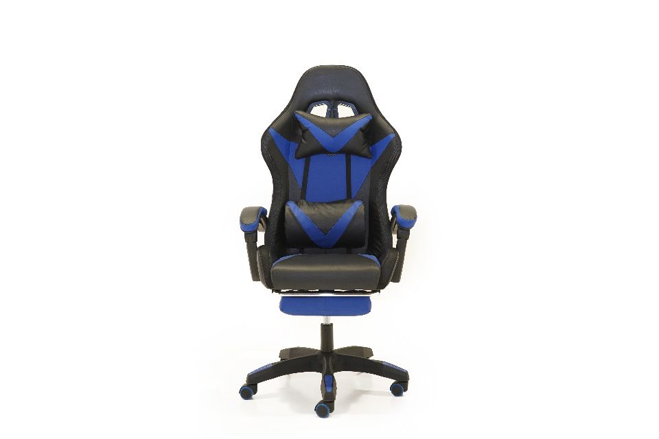 SPORT CHAIR-gaming chair in blue & black with lumbar support