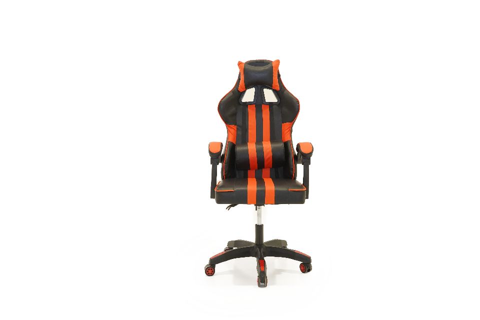 ERGONOMIC HIGH-gaming chair in orange & black with lumbar support