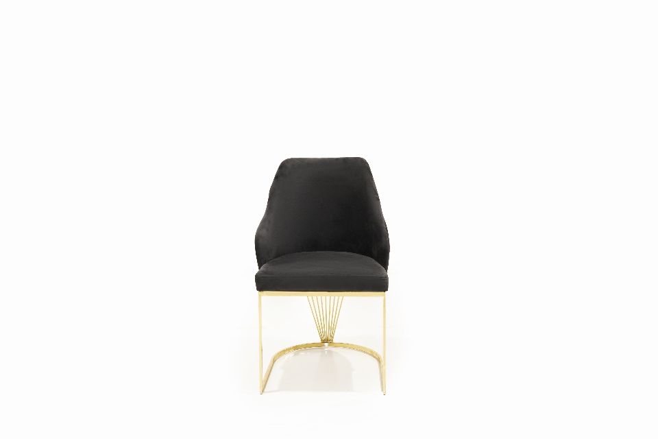 Velvet Upholstery Stainless Steel Luxury Dinning Chairs
