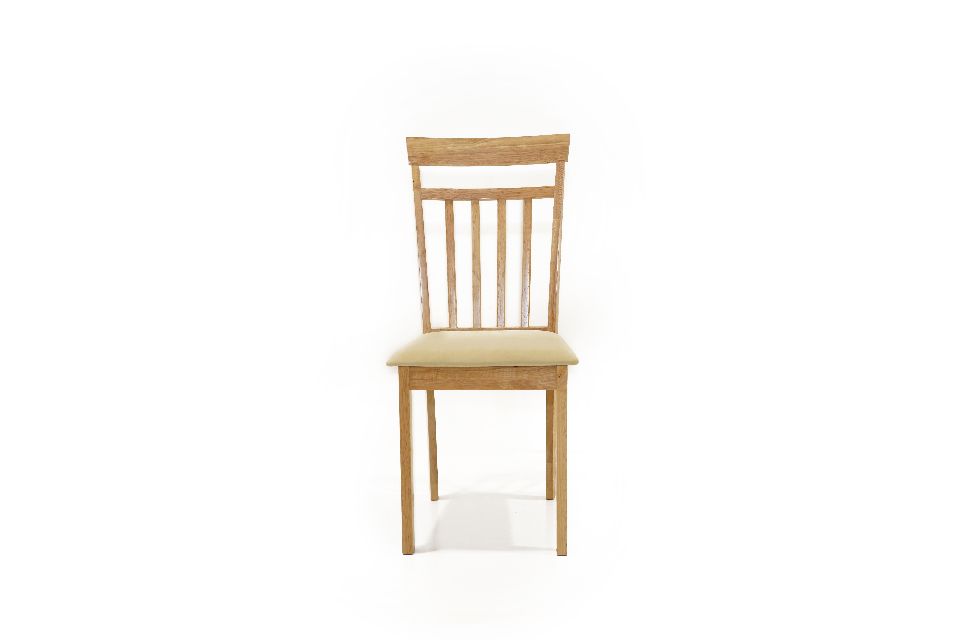 Wooden Kitchen Chair Warm Modern Classic Design with Padded Seat, Light Brown