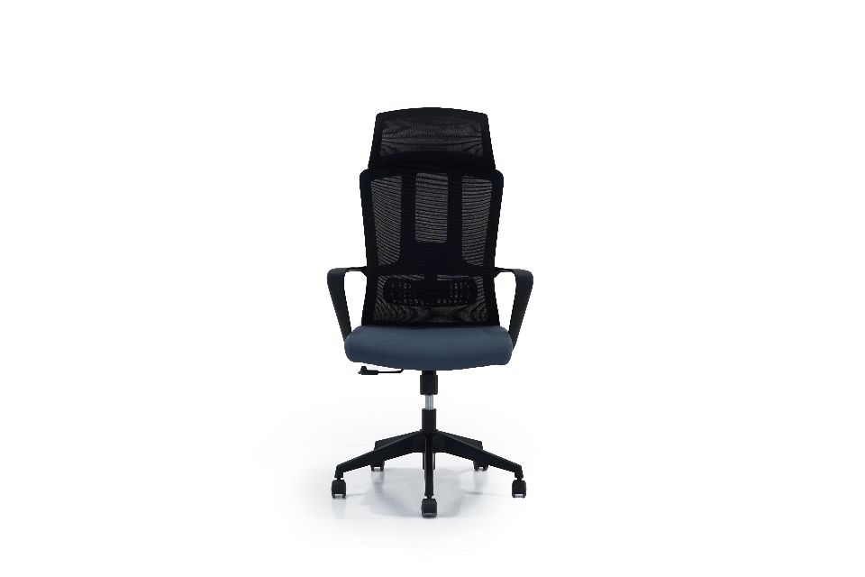 HIGH BACK-office chair lumbar support grey & black