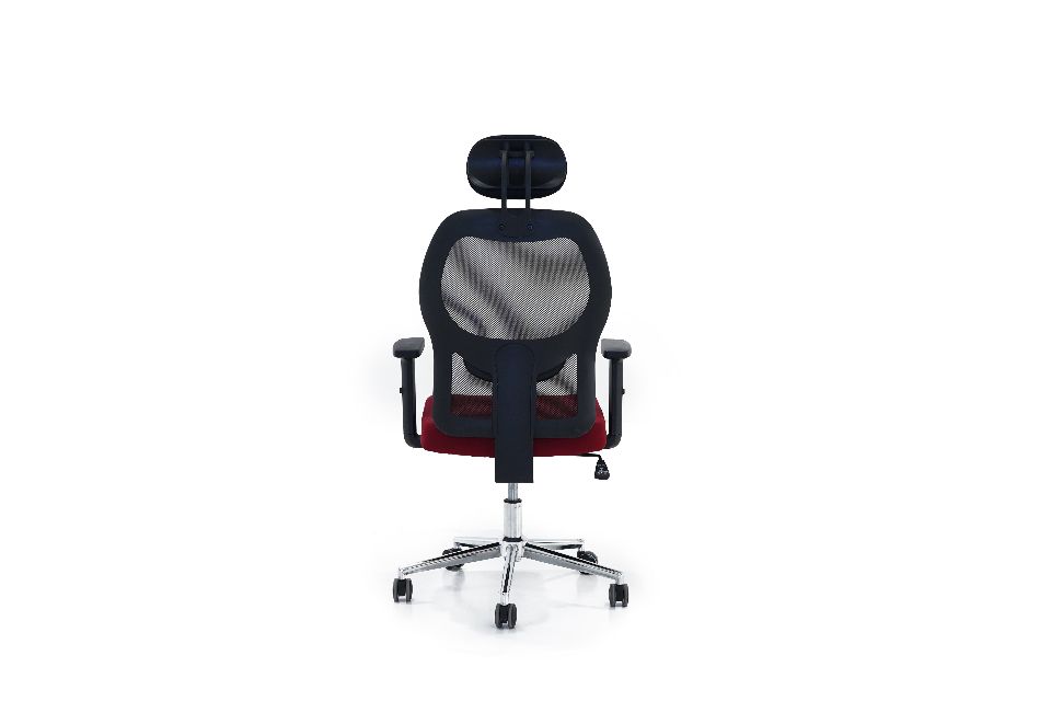 HIGH BACK-mesh office chair with fabric upholstery