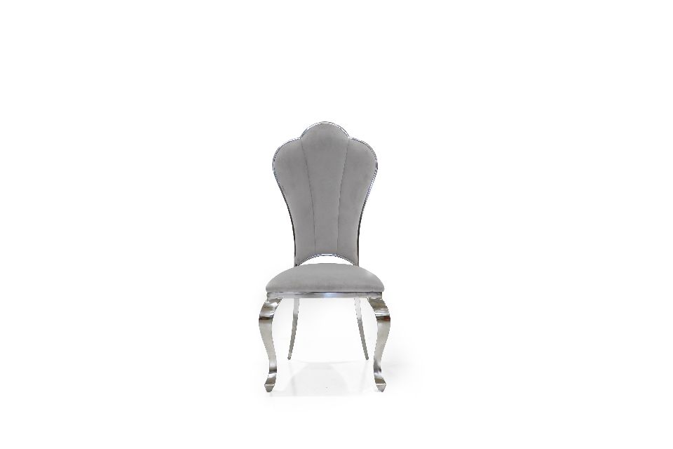 Modern Nordic Dining Chair: Stainless Steel, Simple Elegance