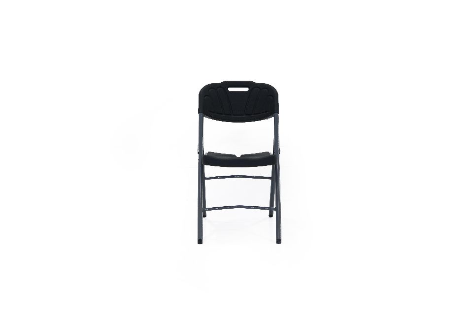 Versatile Outdoor Waterproof Plastic Folding Chair - Black