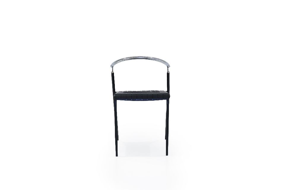 Modern Fiber Steel Chair Black