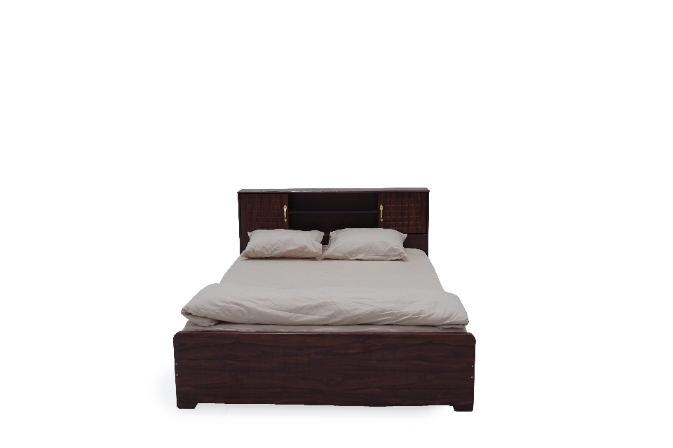 NERA CHERY-wooden frame with headboard storage