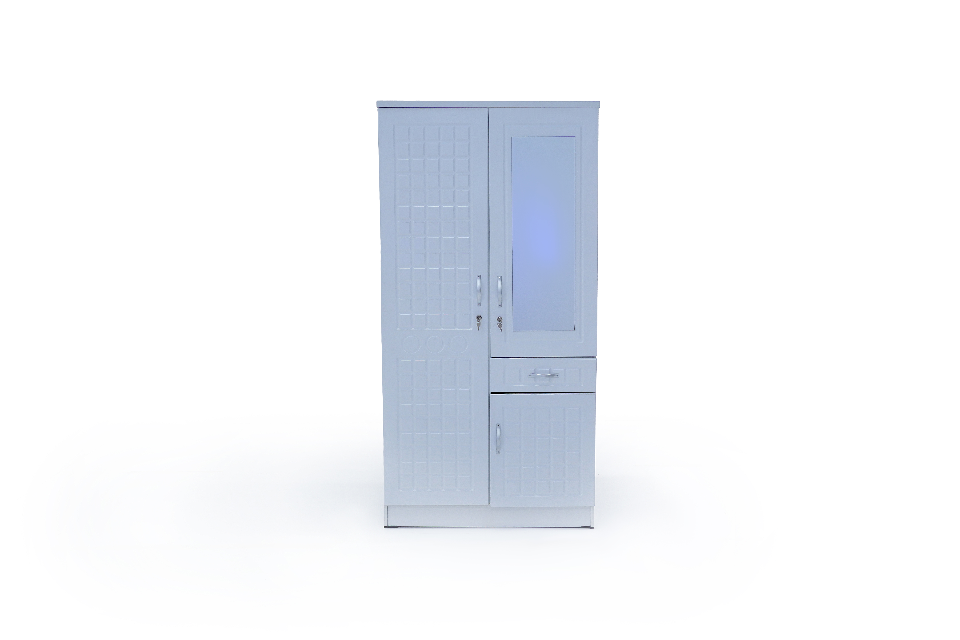 RAMISTA-2 door wardrobe with mirror & lockable doors