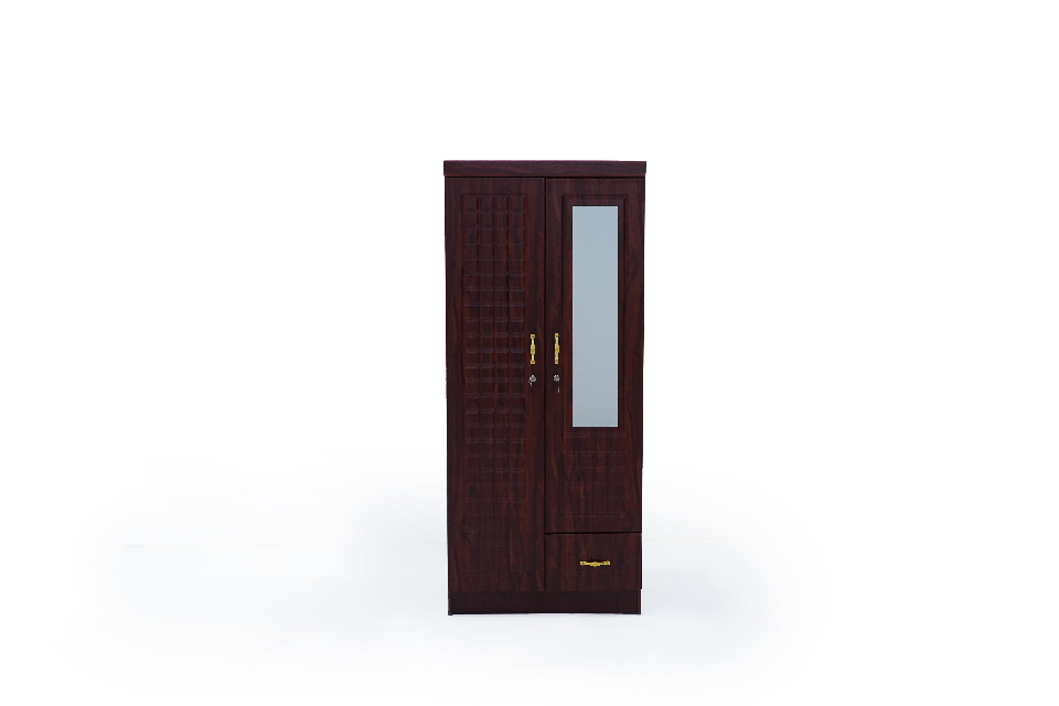 RAMISTA-2 door wardrobe with mirror & lockable doors