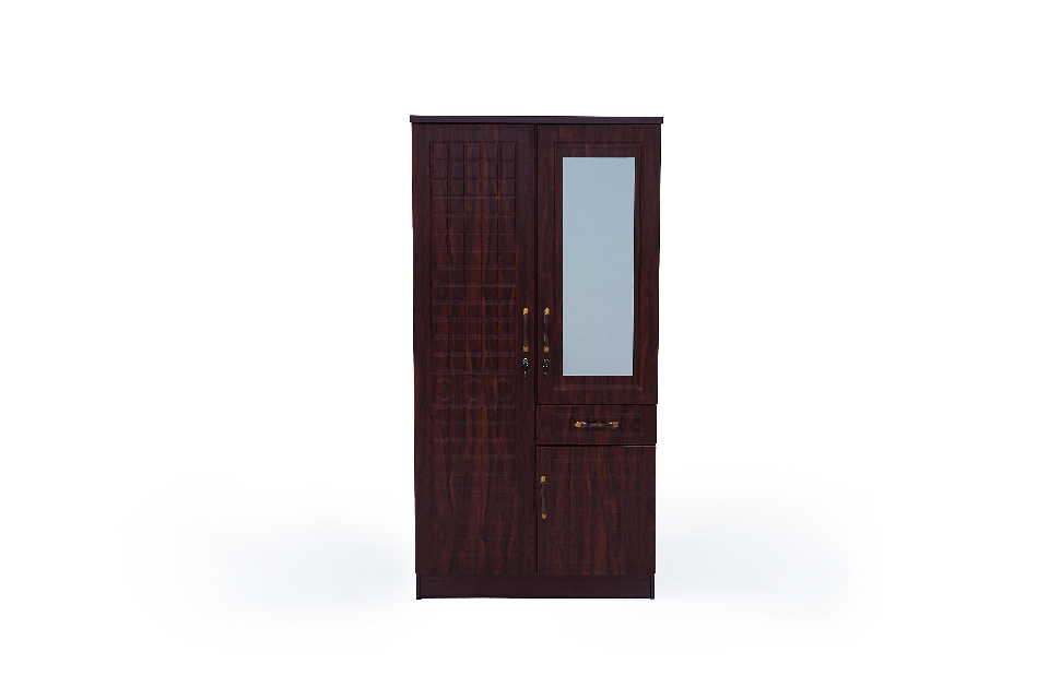 RAMISTA-2 door wardrobe with mirror & lockable doors