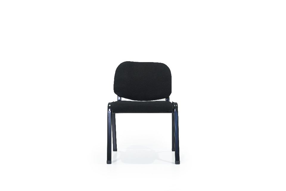 Modern Black Stacking Chairs with Comfortable Cloth