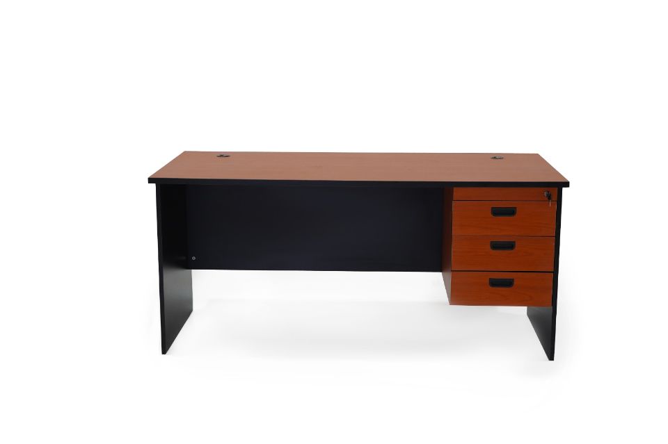 BURSLEM- modern office table with three drawers