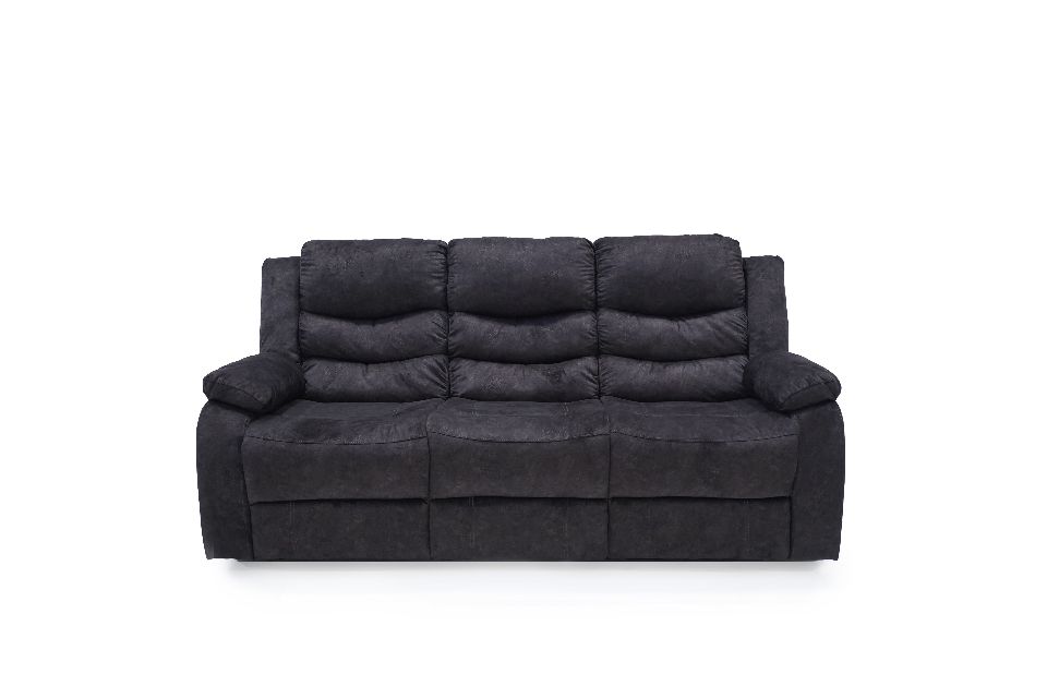 5 Seater Recliner Sofa in Black-Velvet