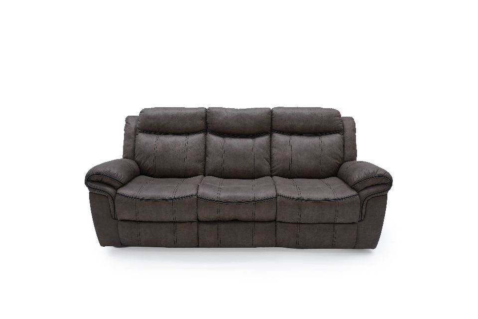 5 Seater Recliner Sofa with Brown- Leather