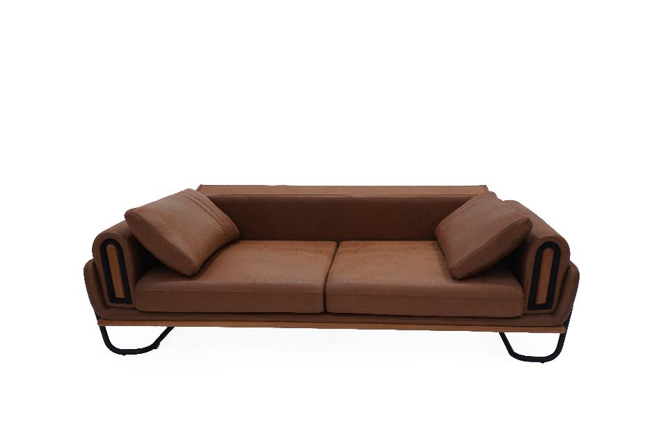 Mid Century Modern sofa in Brown-Grey color
