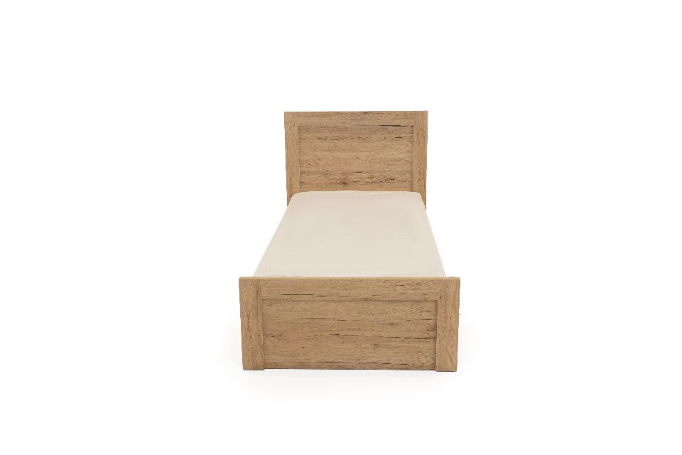 WOODEN BED-single wooden bed frame high