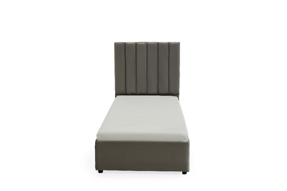 SINGLE BED-modern upholstered velvet single bed