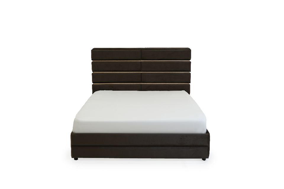 DOUBLE BED-modern upholstered velvet double bed