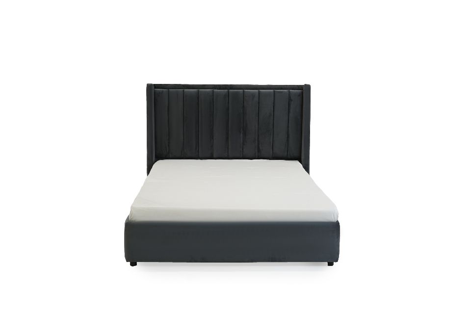 DOUBLE BED-modern upholstered velvet double bed