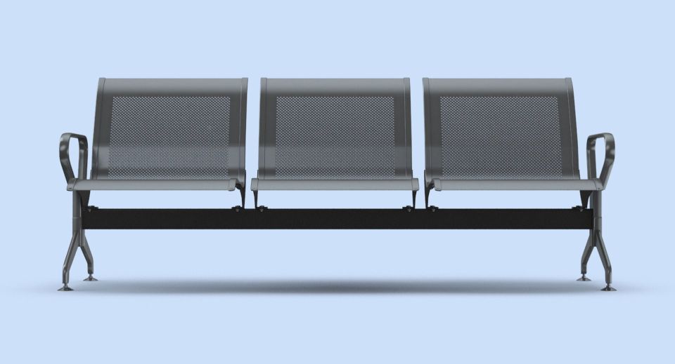 BENCH CHAIRS- 3 seater office waiting chair