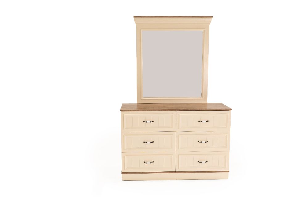 WOODEN- makeup vanity set mirrored dressing table drawers with stool