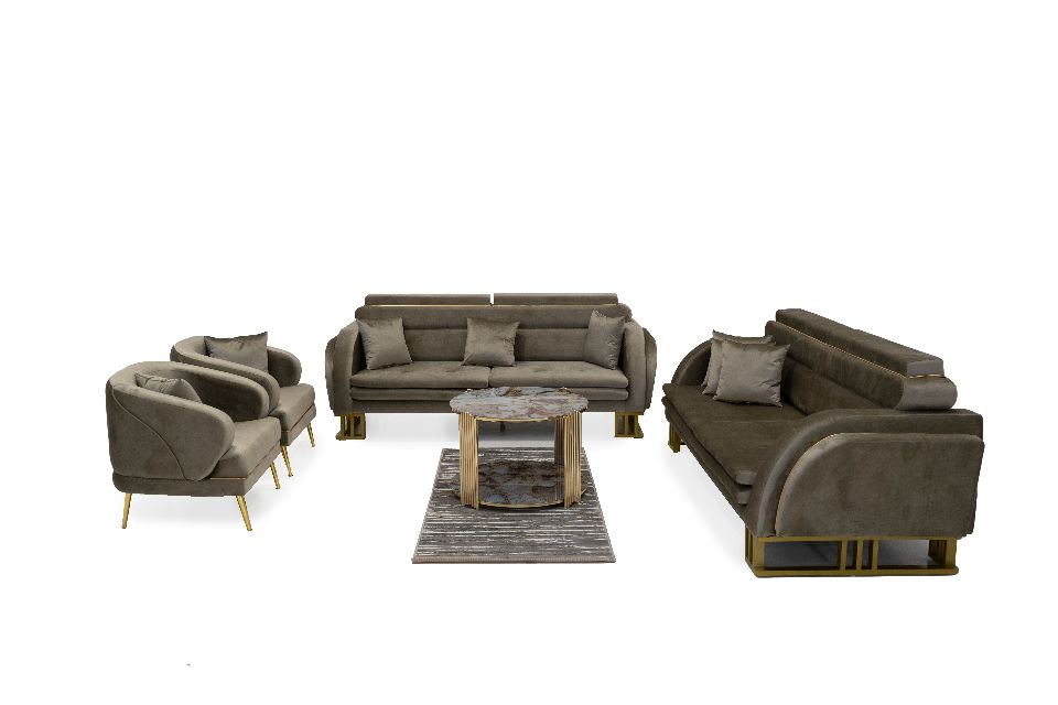 SOFA SET-lupino modern velvet sofa set