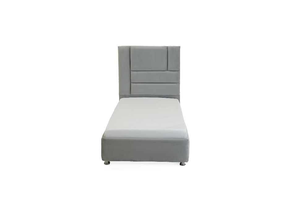 SINGLE BED-modern upholstered velvet single bed