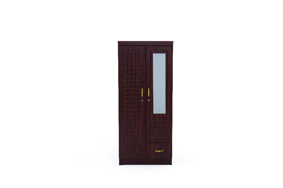 RAMISTA-2 door wardrobe with mirror & lockable doors